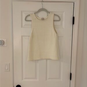 J. Crew Cream Sleeveless Knit Top
